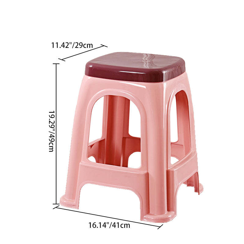 Nordic Plastic Stackable Footrest Chair — Khaki