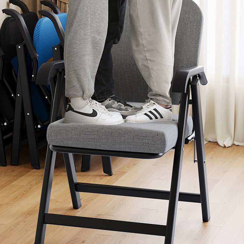 Modern Mesh Upholstered Foldable Desk Chair — Orange 3D Breathable Mesh Seat
