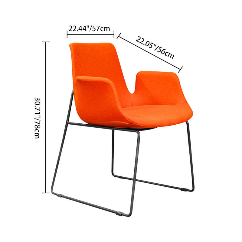 Nordic Velvet Steel Dining Chair