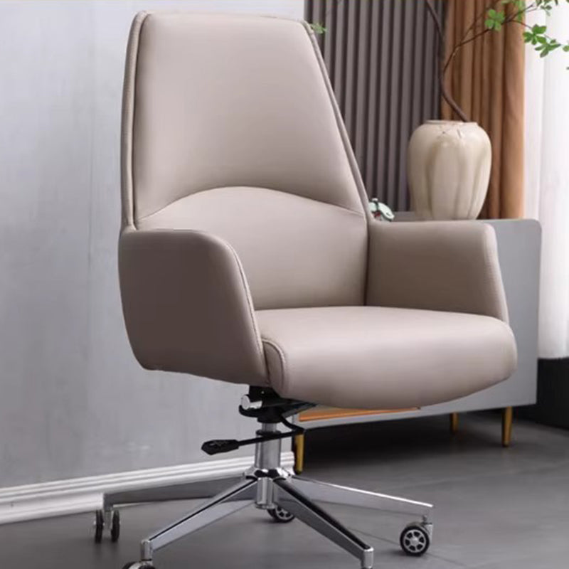 Minimalist Leather Adjustable Swivel Desk Chair