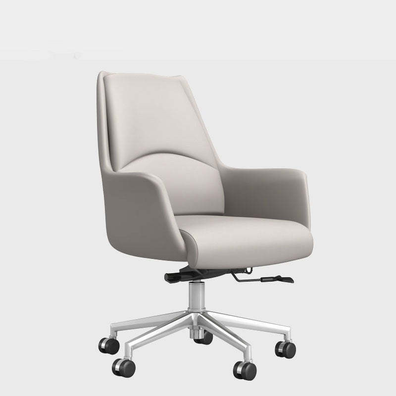 Minimalist Leather Adjustable Swivel Desk Chair