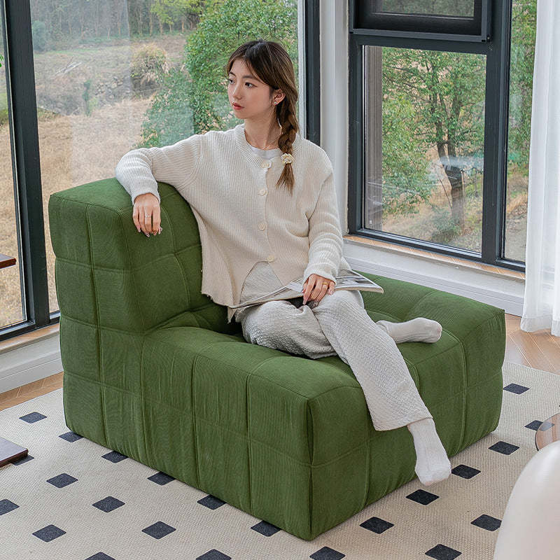 Nordic Corduroy Solid Wood Accent Chair