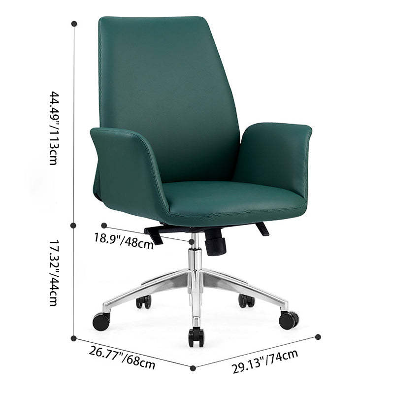 Modern Luxury Leather Swivel Desk Chair
