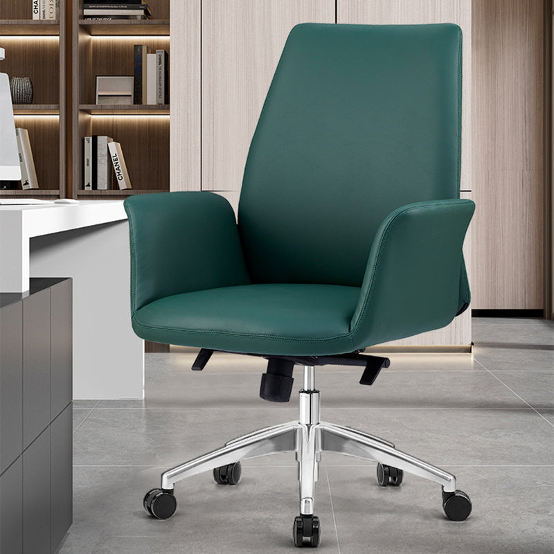 Modern Luxury Leather Swivel Desk Chair