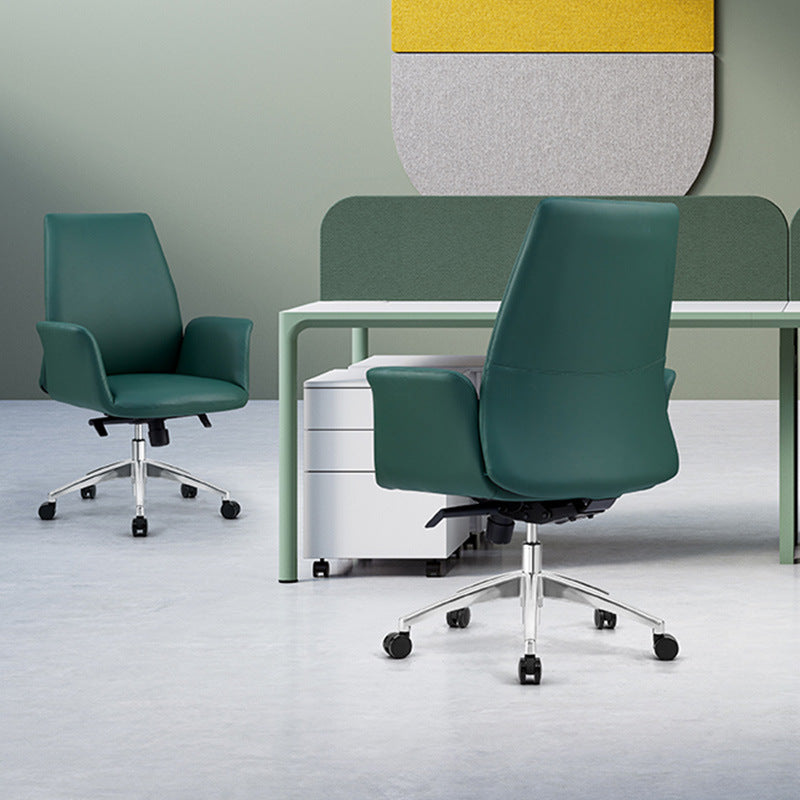 Modern Luxury Leather Swivel Desk Chair
