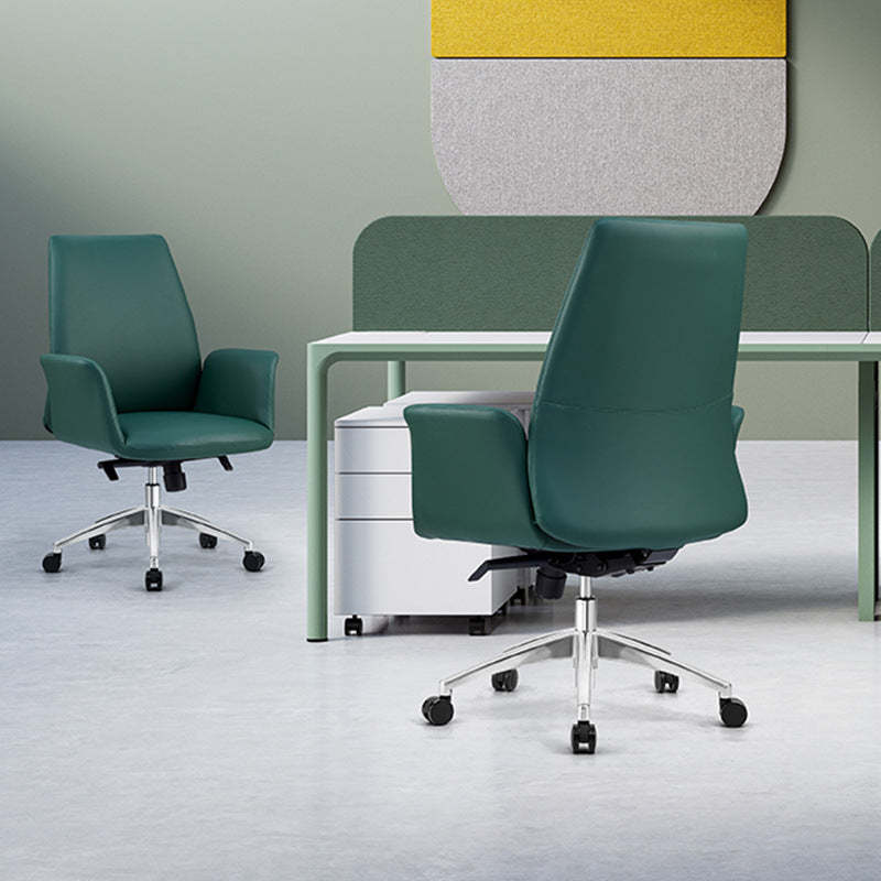 Modern Luxury Leather Swivel Desk Chair