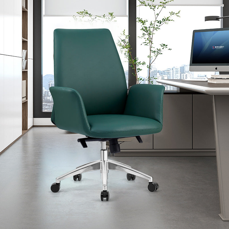 Modern Luxury Leather Swivel Desk Chair