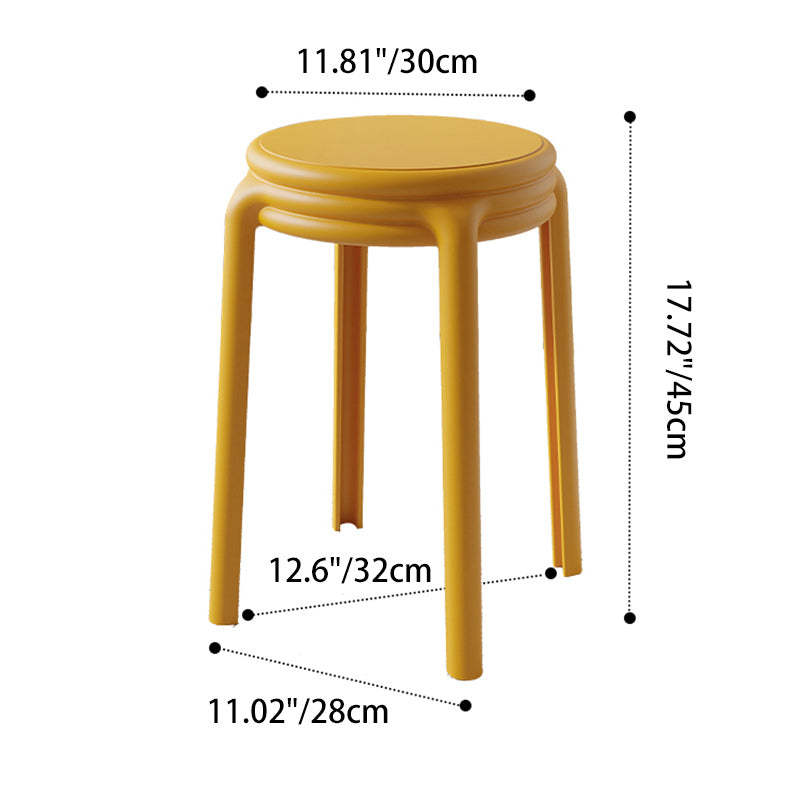 Nordic Geometric Plastic Stackable Chair — Khaki