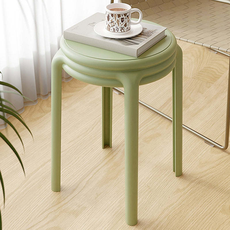 Nordic Geometric Plastic Stackable Chair — Pink