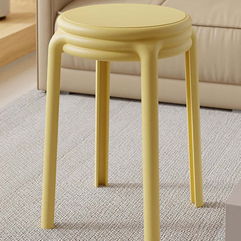 Nordic Geometric Plastic Stackable Chair — Turmeric