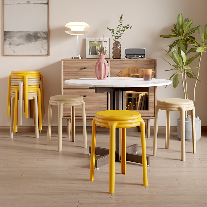 Nordic Geometric Plastic Stackable Chair — Black