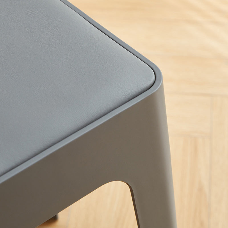 Nordic Leather Plastic Stackable Chair — Black + Orange