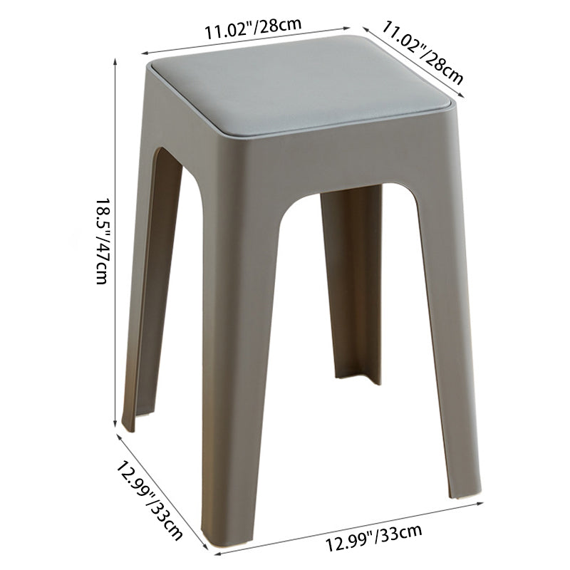 Nordic Leather Plastic Stackable Chair — Black + Gray
