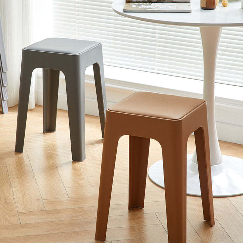 Nordic Leather Plastic Stackable Chair — Orange