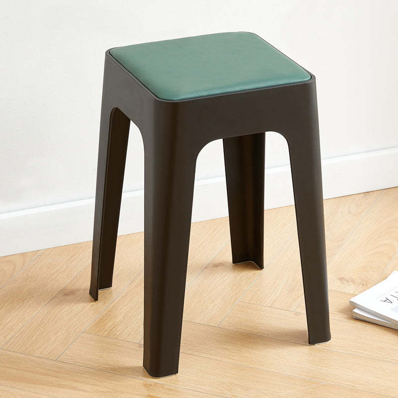 Lighom stackable leather accent chairs for entryway — Black & Green
