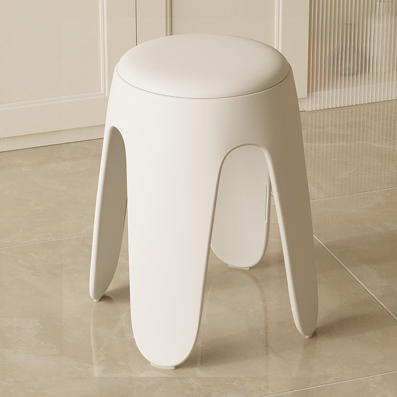 Scandinavian Leather Plastic Stackable Chair