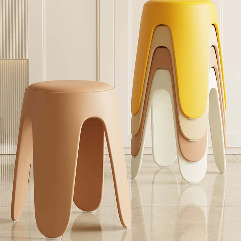 Scandinavian Leather Plastic Stackable Chair