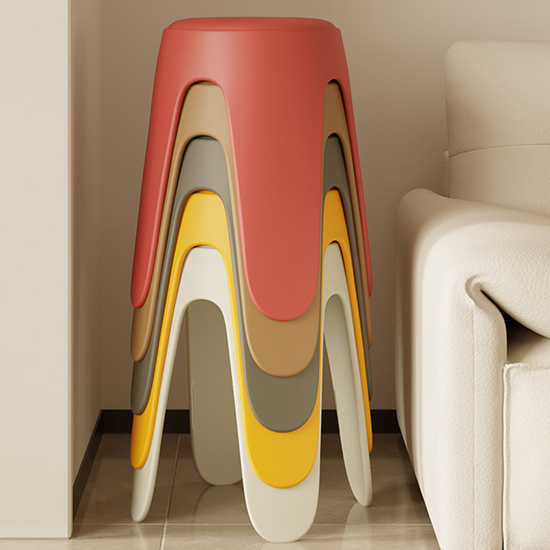 Scandinavian Leather Plastic Stackable Chair
