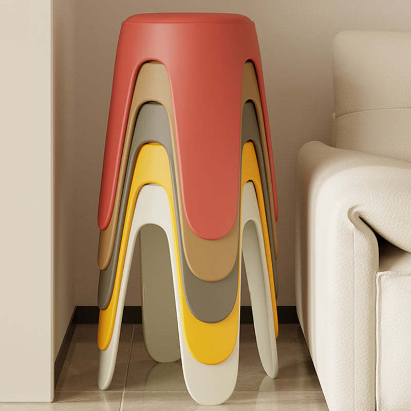 Scandinavian Leather Plastic Stackable Chair