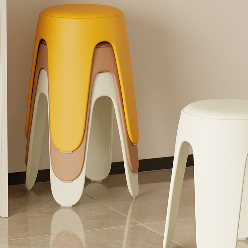 Scandinavian Leather Plastic Stackable Chair
