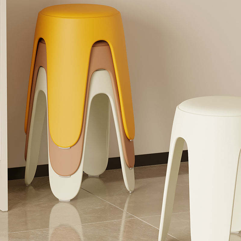 Scandinavian Leather Plastic Stackable Chair