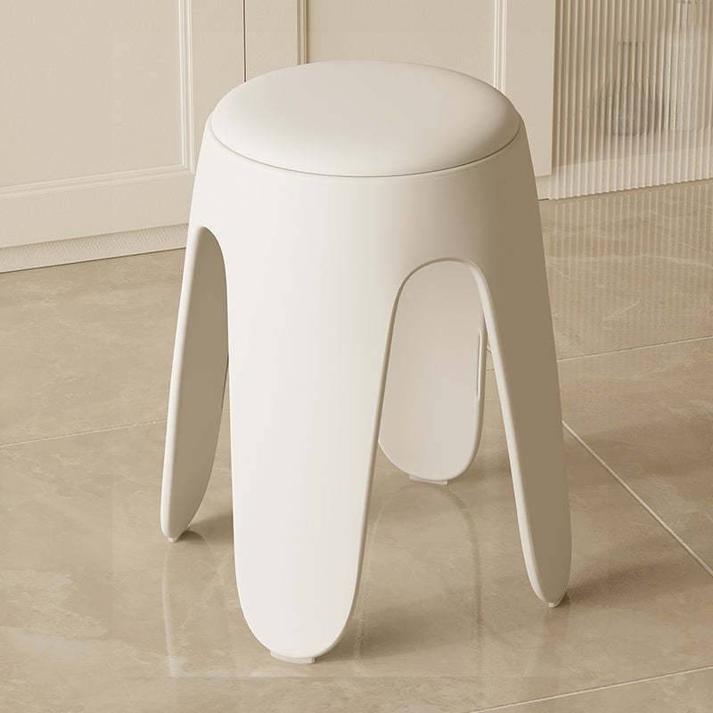 Scandinavian Leather Plastic Stackable Chair