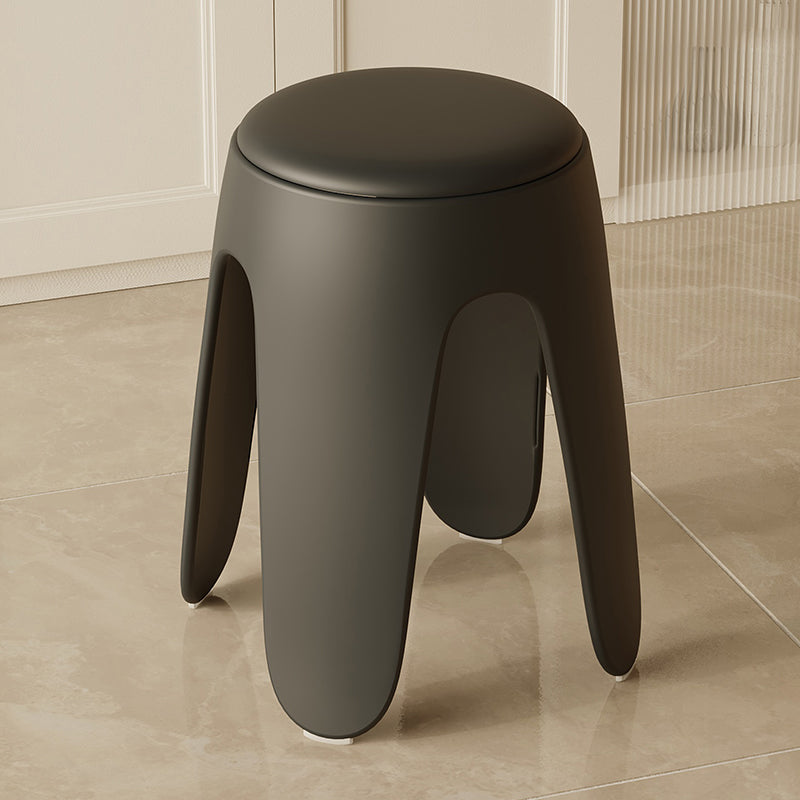 Scandinavian Leather Plastic Stackable Chair