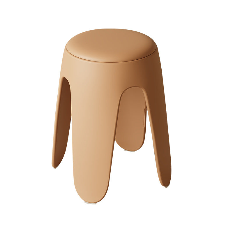 Scandinavian Leather Plastic Stackable Chair