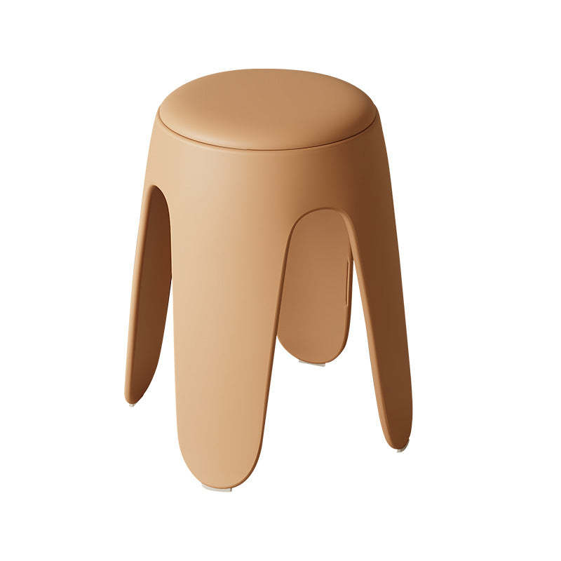 Scandinavian Leather Plastic Stackable Chair
