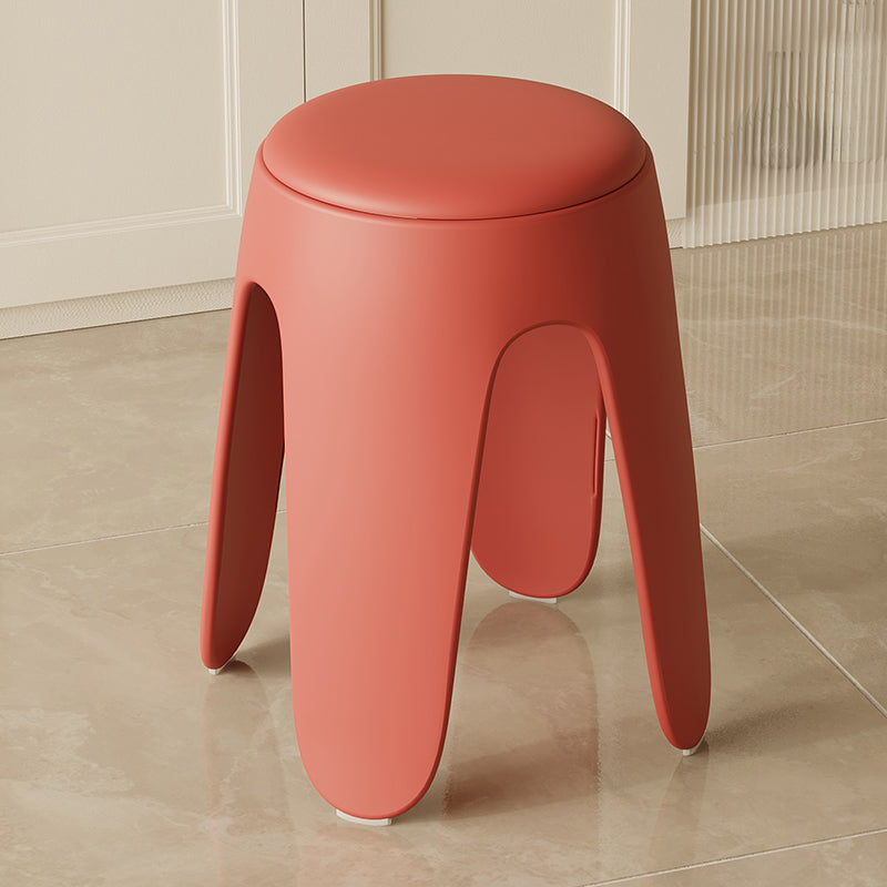 Scandinavian Leather Plastic Stackable Chair