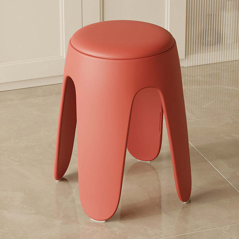 Scandinavian Leather Plastic Stackable Chair