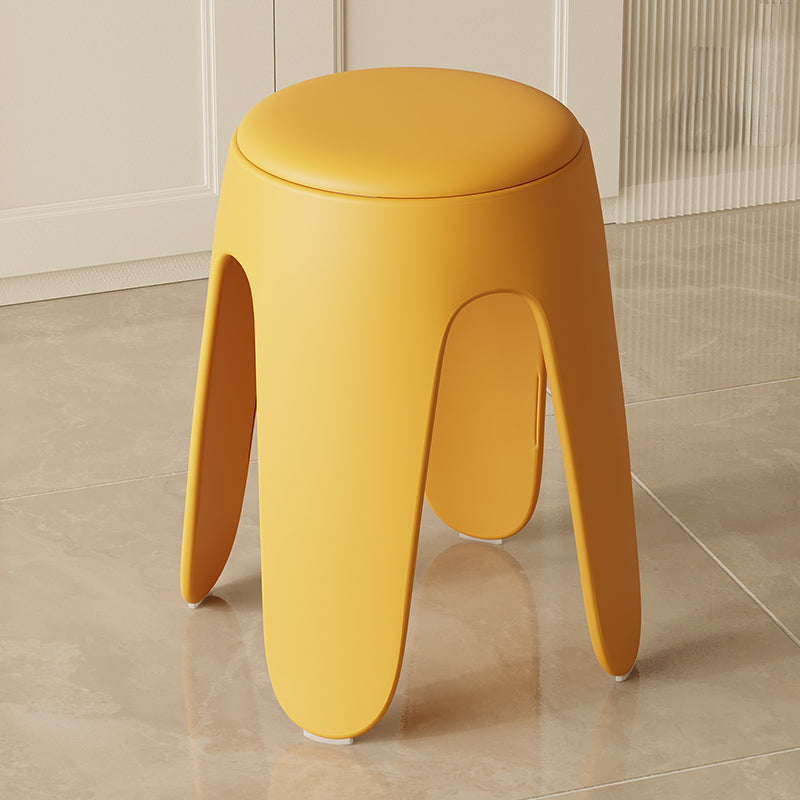 Scandinavian Leather Plastic Stackable Chair