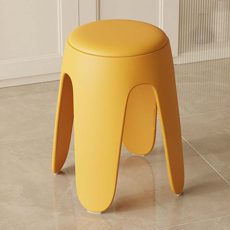 Scandinavian Leather Plastic Stackable Chair