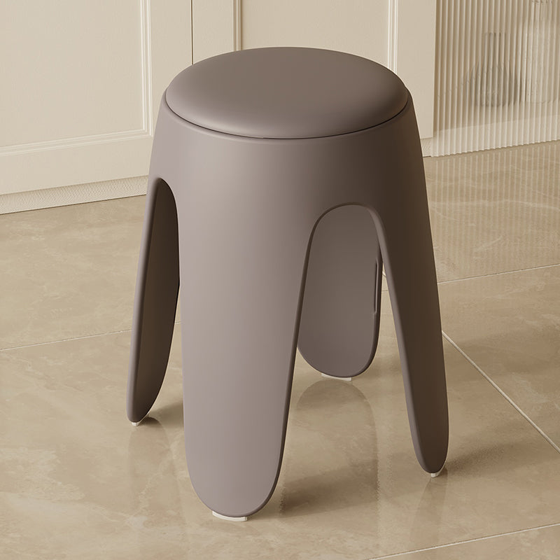 Scandinavian Leather Plastic Stackable Chair
