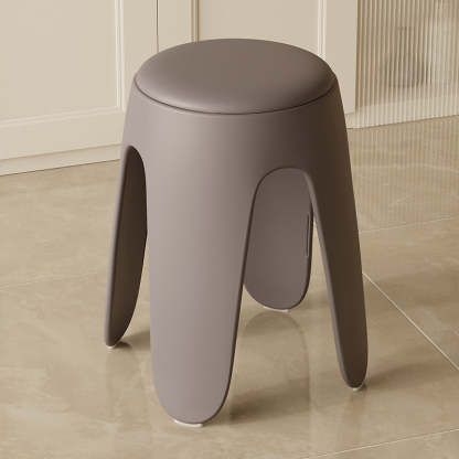 Scandinavian Leather Plastic Stackable Chair