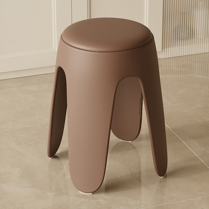 Scandinavian Leather Plastic Stackable Chair