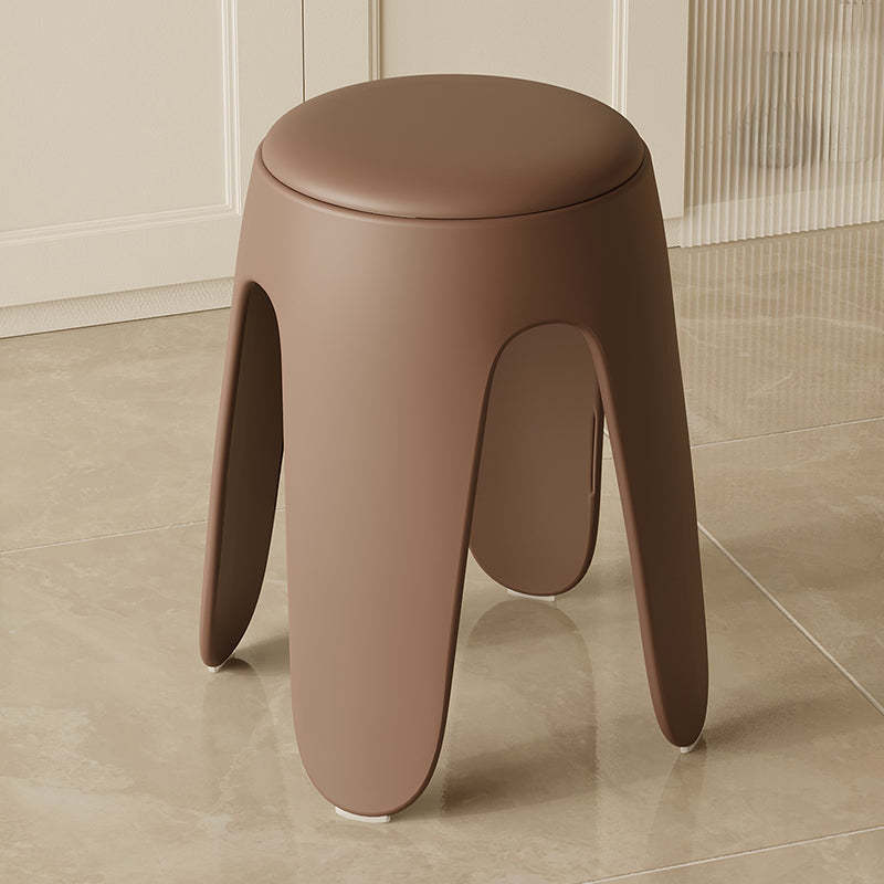 Scandinavian Leather Plastic Stackable Chair