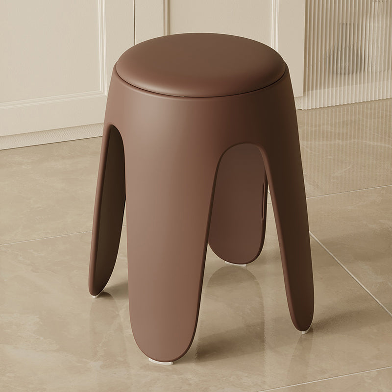 Scandinavian Leather Plastic Stackable Chair