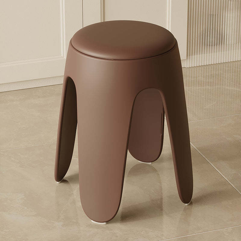 Scandinavian Leather Plastic Stackable Chair