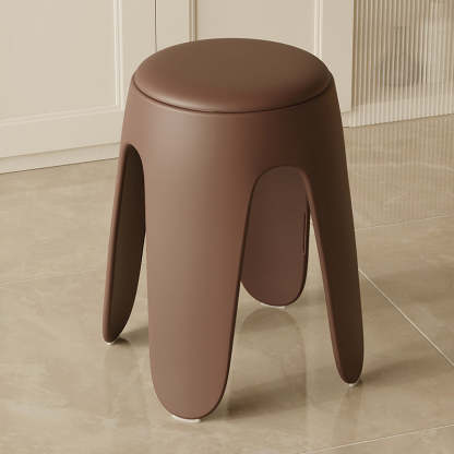 Scandinavian Leather Plastic Stackable Chair
