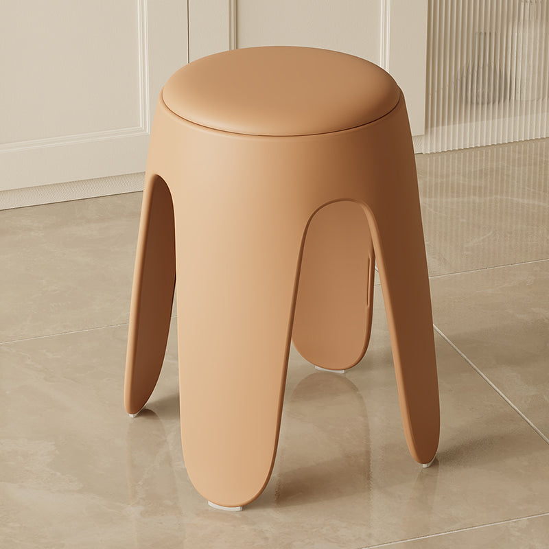 Scandinavian Leather Plastic Stackable Chair
