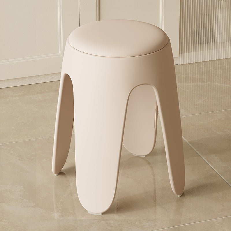 Scandinavian Leather Plastic Stackable Chair