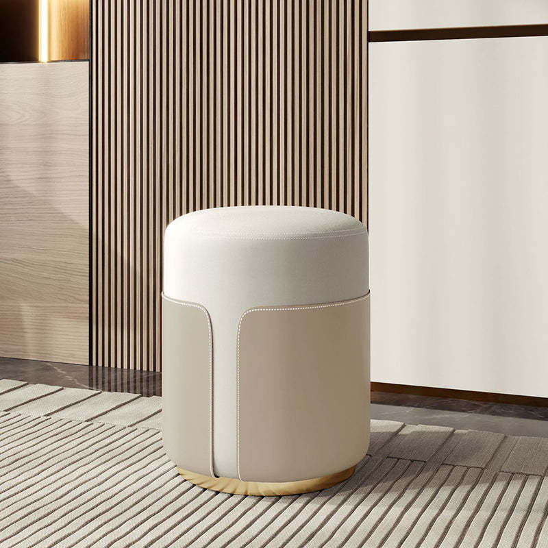 Gray metal vanity stools - luxury — White & Champagne
