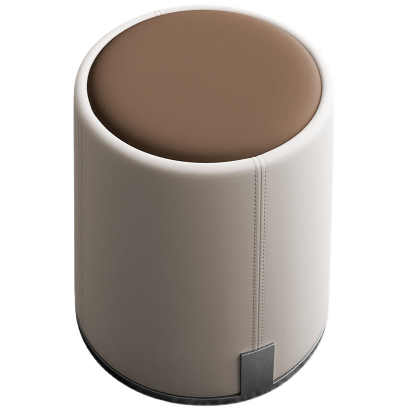 Contemporary PU Leather Metal Vanity Stool