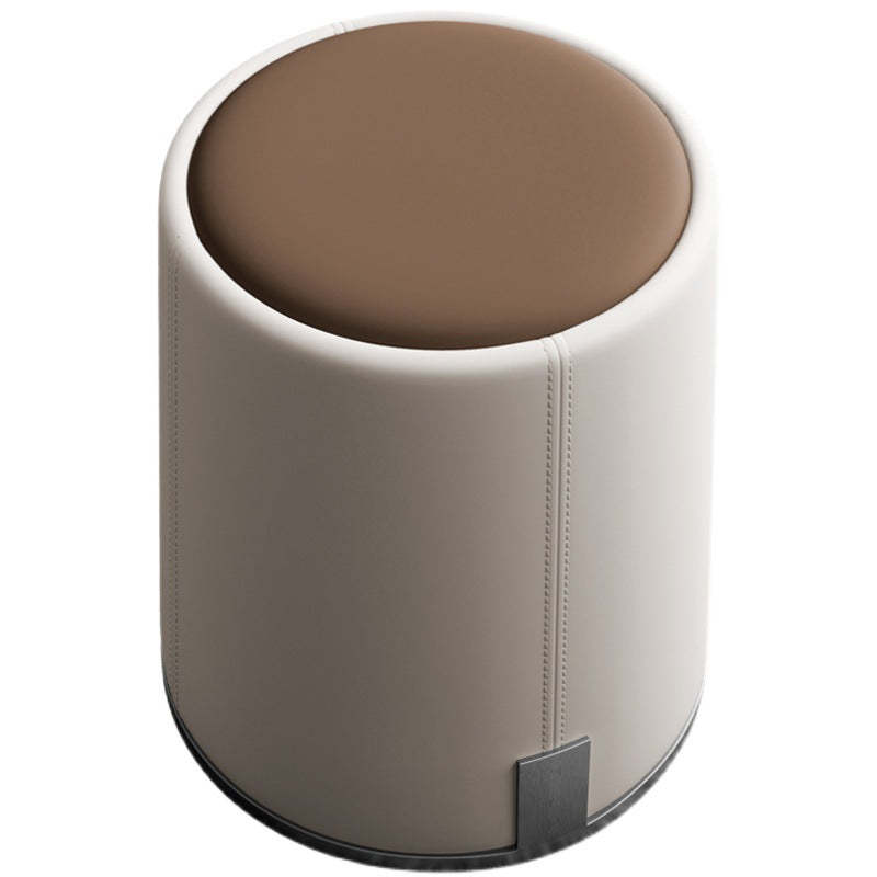 Contemporary PU Leather Metal Vanity Stool