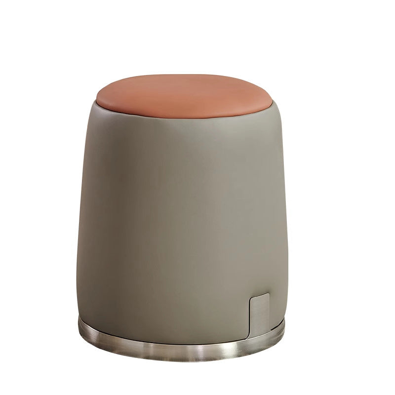 Contemporary PU Leather Metal Vanity Stool