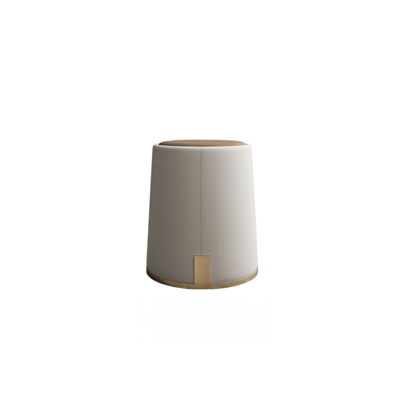 Contemporary PU Leather Metal Vanity Stool