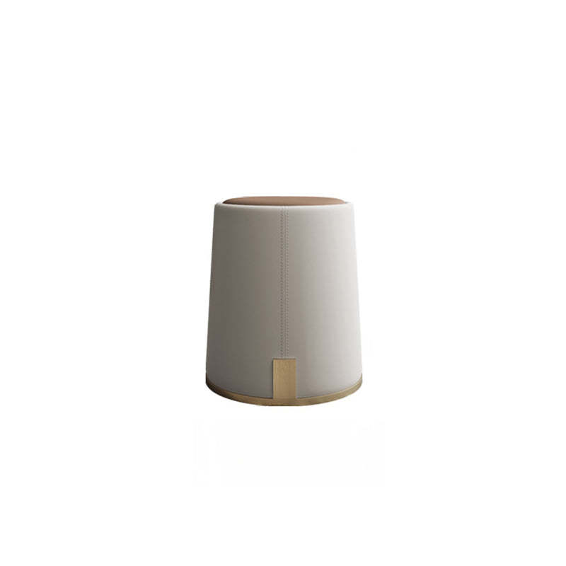 Contemporary PU Leather Metal Vanity Stool