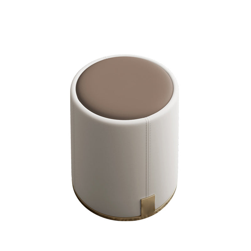 Contemporary PU Leather Metal Vanity Stool