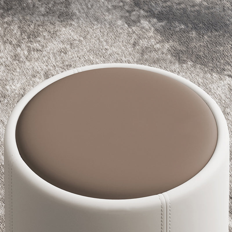 Contemporary PU Leather Metal Vanity Stool